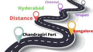 Chandragiri - Tirupati, Chennai, Bangalore, Hyderabad, Chittoor, Distance